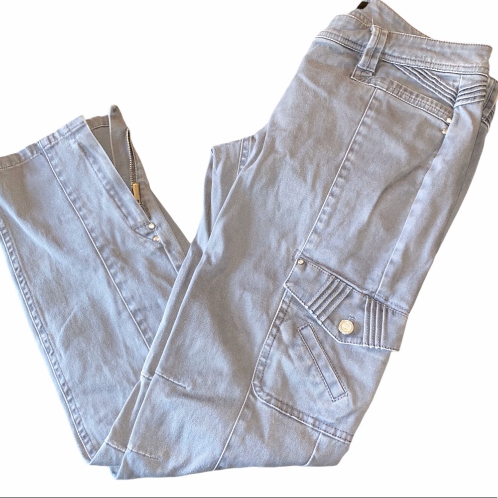 WHBM Grey Utility Jeans EUC